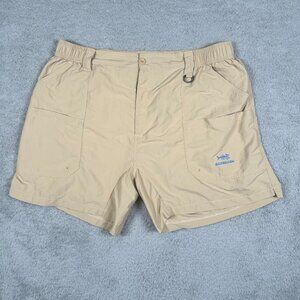 BassDash Cargo Hiking Quick Dry Fishing Shorts Mens 2XL Beige Nylon Outdoor Zip
